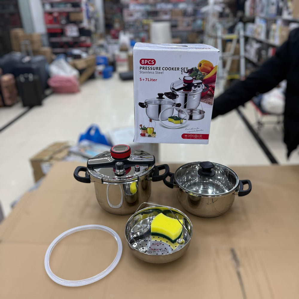 Stainless Steel 8pcs Automatic Pressure Cooker