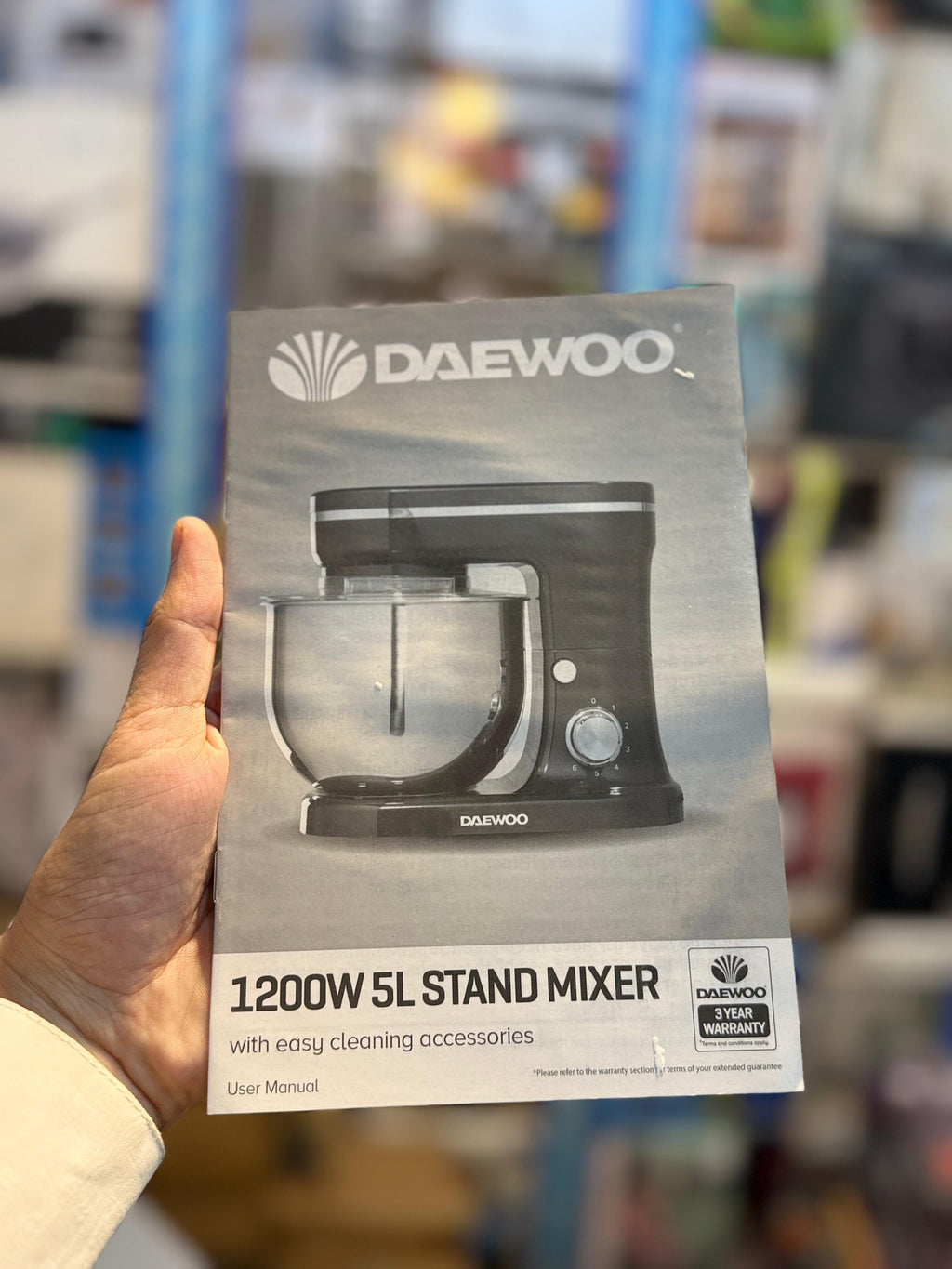 DAEWOO Stand Mixer 5L 1200W – Powerful Kitchen Machine with Easy Cleaning Accessories