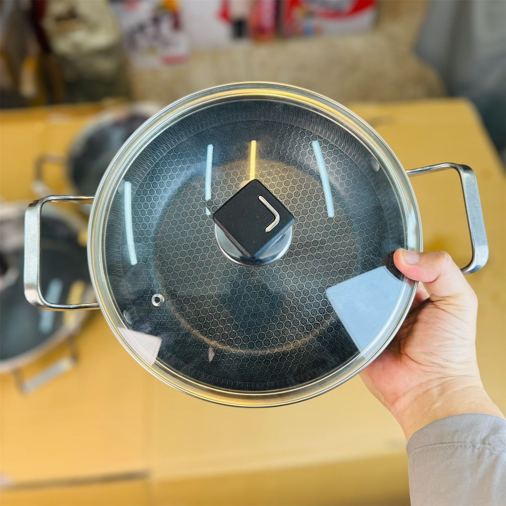 Germany lot honeycomb shallow fry pan set