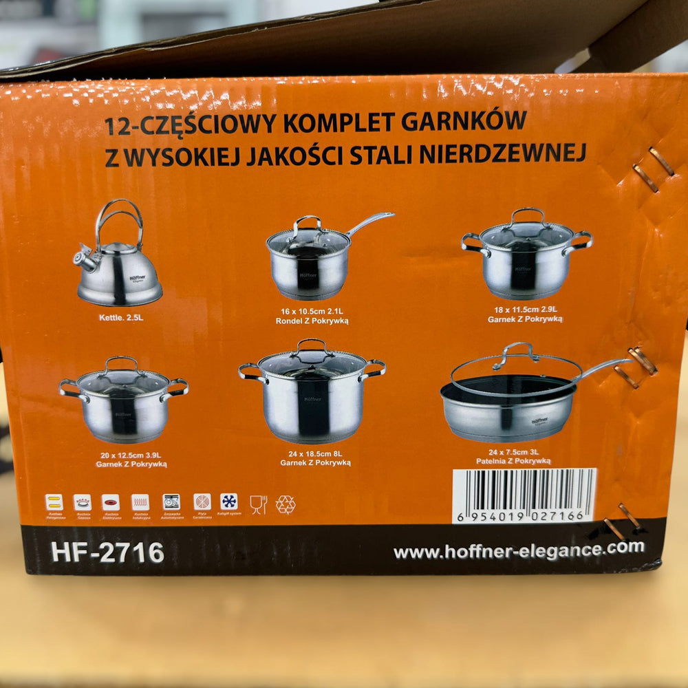 12 Pcs Hoffner Cookware Set