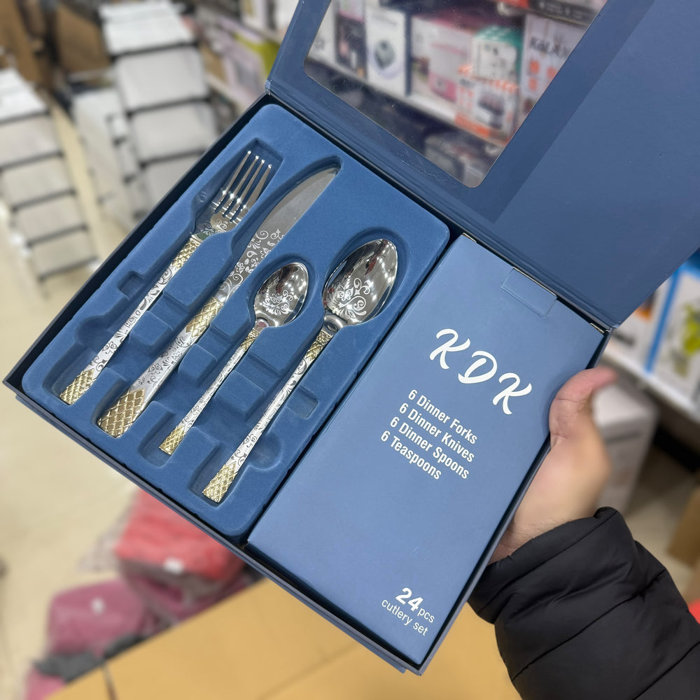 KDK 24pcs Stainless Steel Cutlery Set