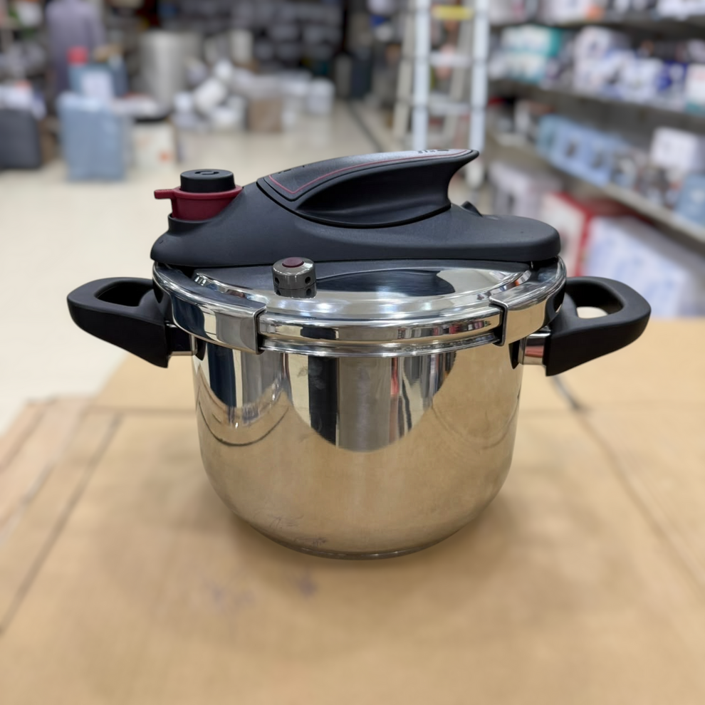 Unique Germany Pressure Cooker Set (4+6) - Stainless Steel with Casserole &amp; Steamer