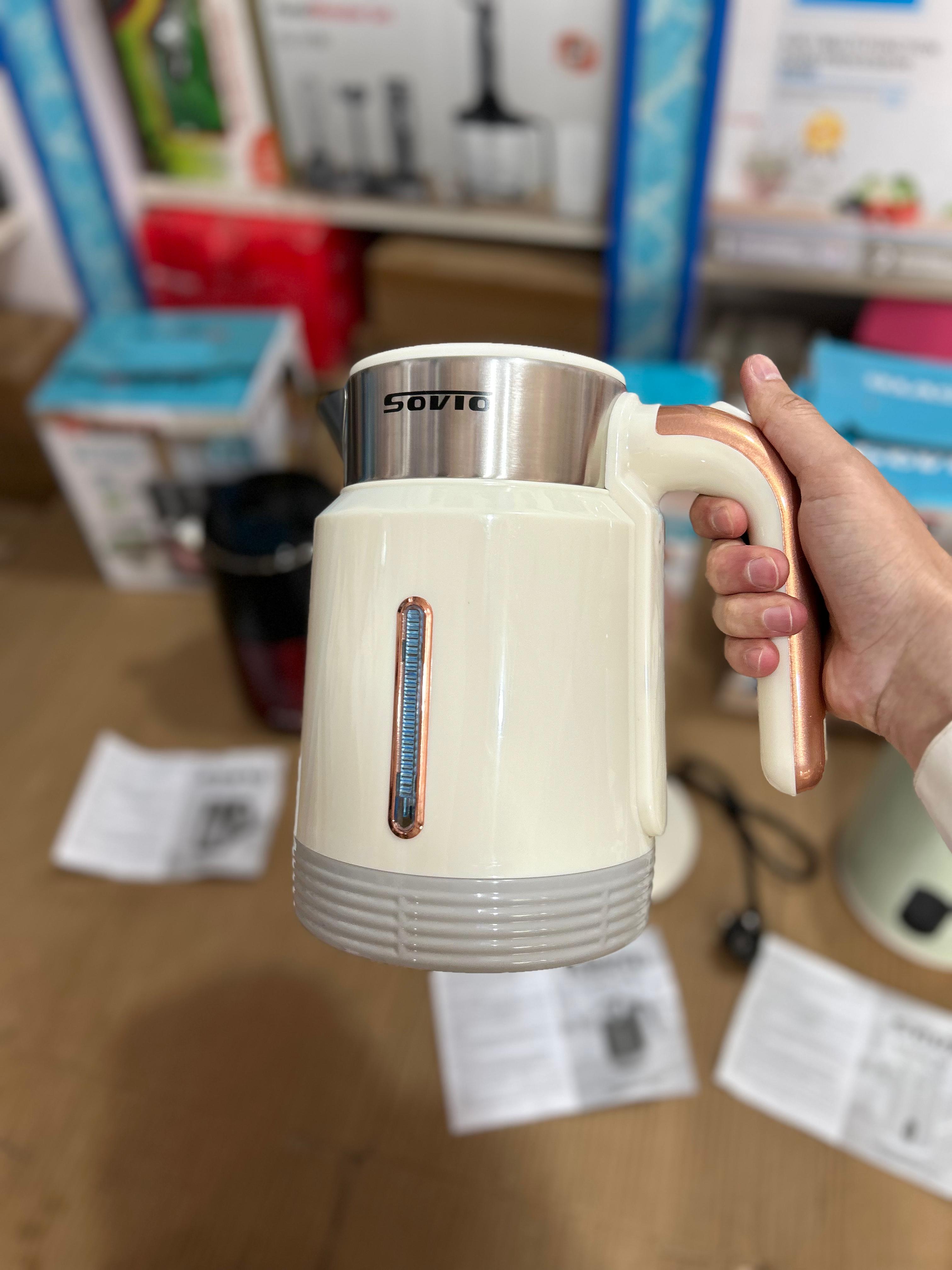 Sovio Electric Kettle – Fast Boil Stainless Steel Kettle for Home & Office