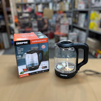 Geepas 1.8L Electric Glass Kettle 9901