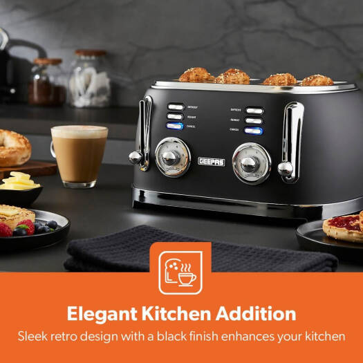 Geepas Retrovive 4 Slice Toaster 36564