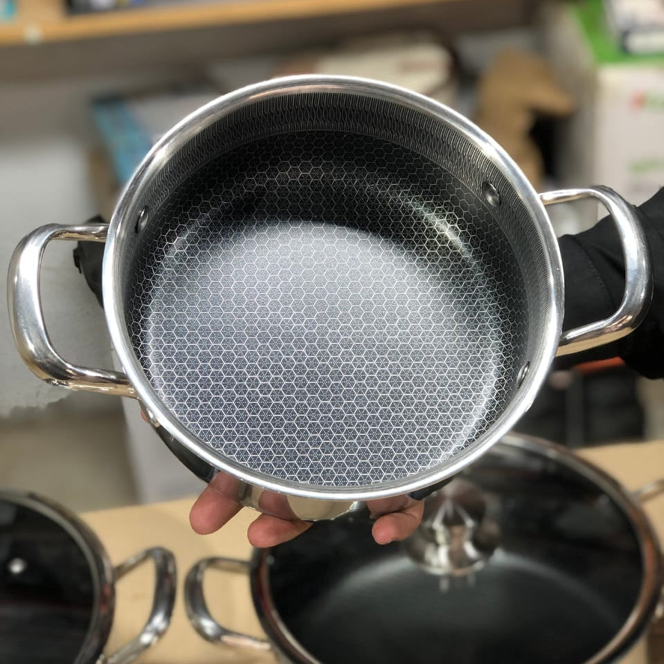 honeycomb lesser coating 4 pcs casserole set