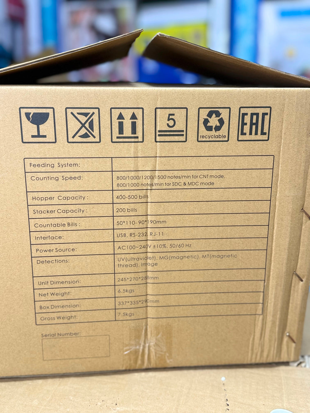 Multi-Currency Value Counting Machine EQ-920