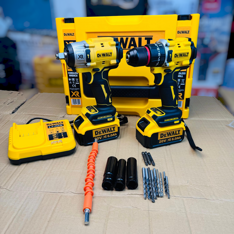 Dewalt 2 in 1 drill & impact wench with tools ( made in CZECH REPULIC
