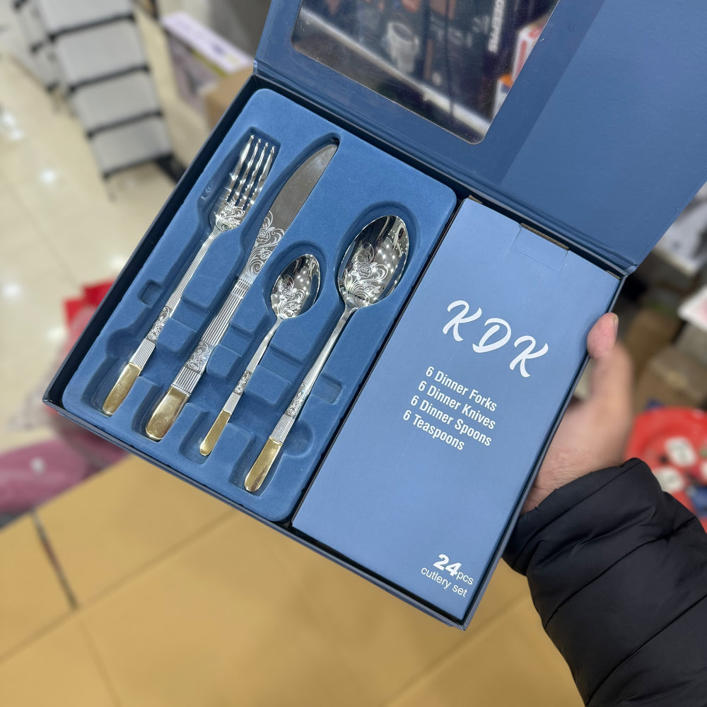 KDK 24pcs Stainless Steel Cutlery Set