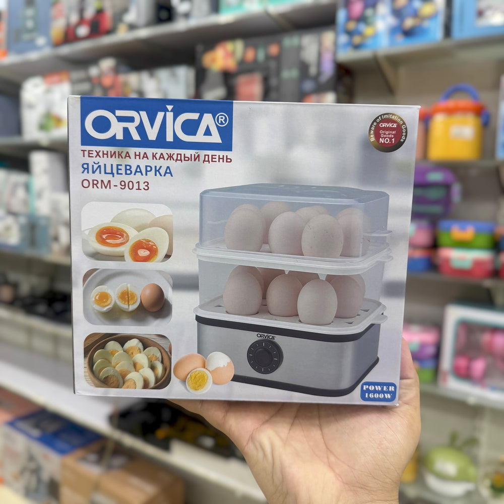 Orvica Double Floor 16 Eggs Boiler ORM-9013 – Automatic Electric Egg Steamer