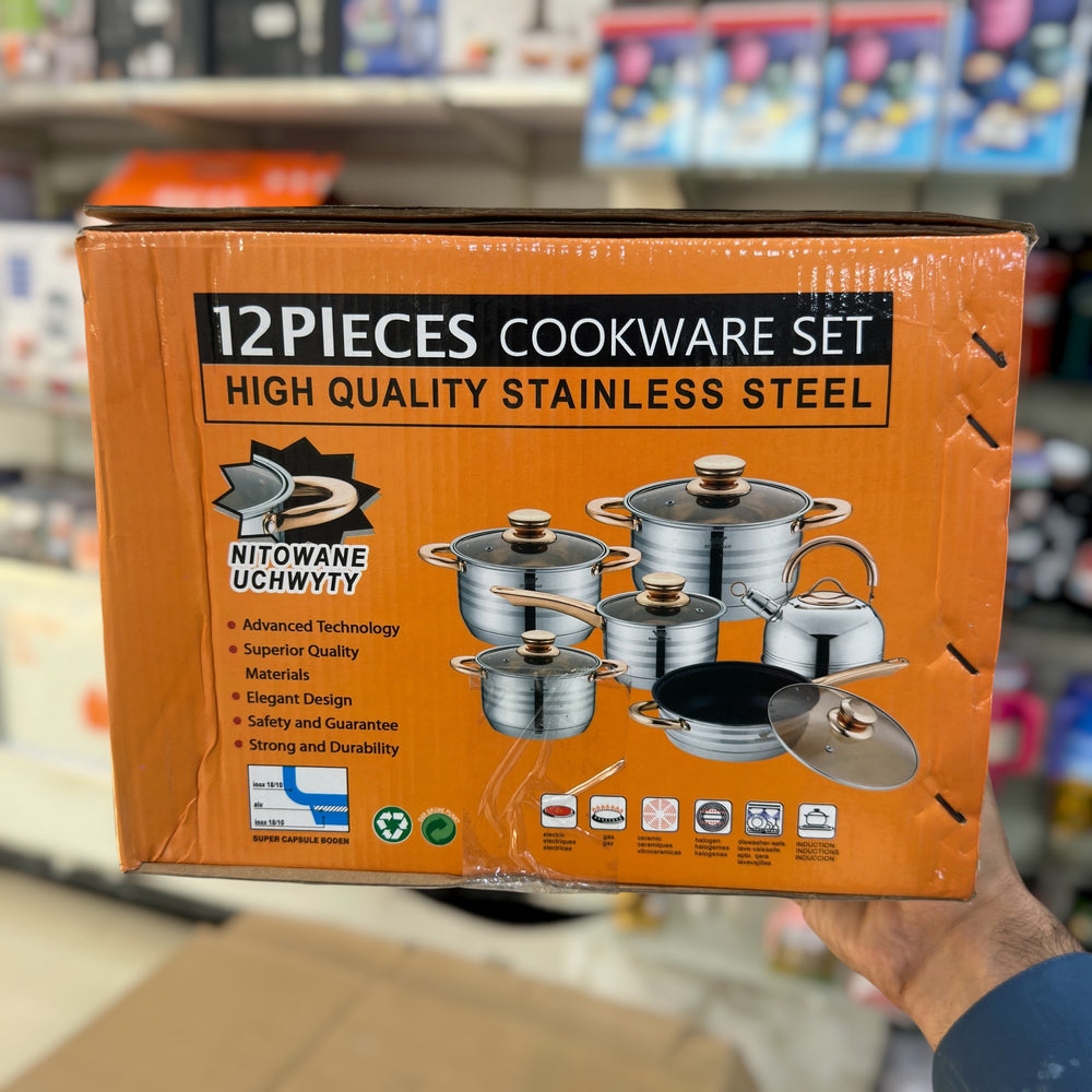 Stniithan 12Pcs Stainless Steel Cookware Set ST-5182