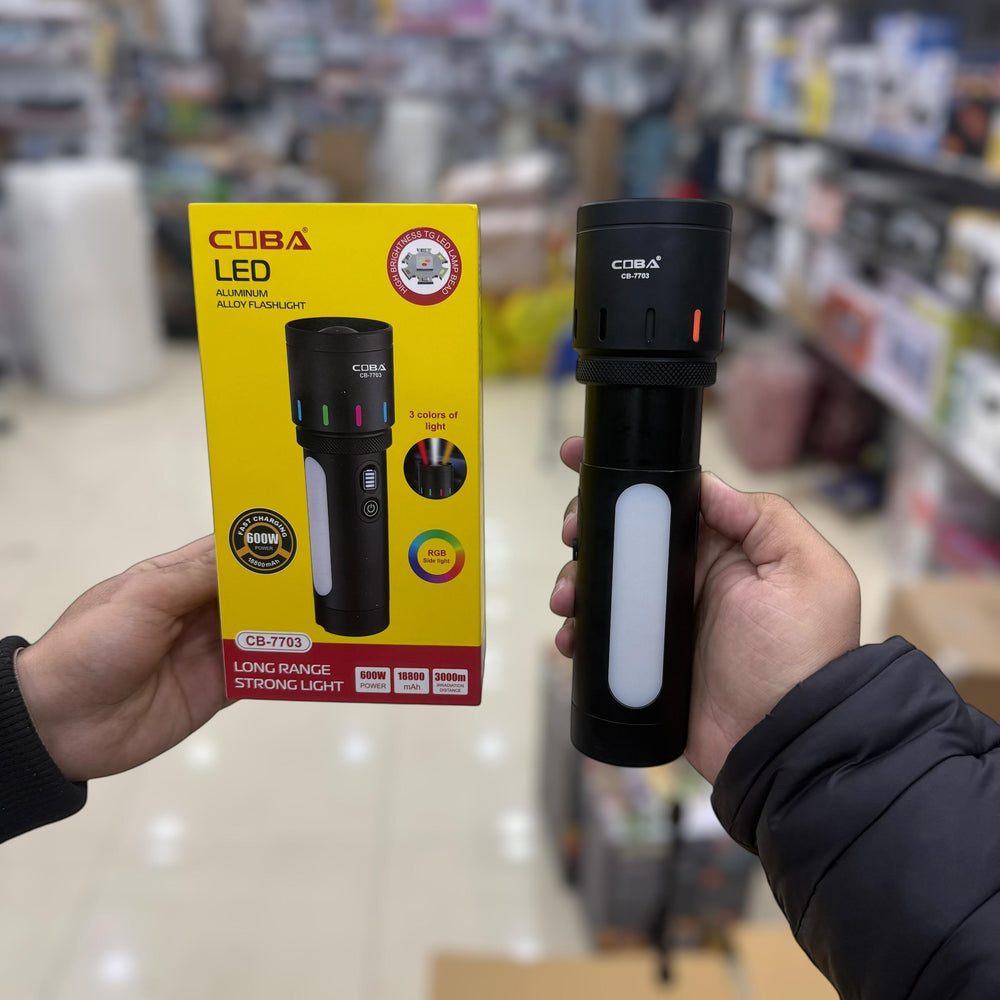 Coba LED Aluminum Alloy Flashlight Torch CB-7703
