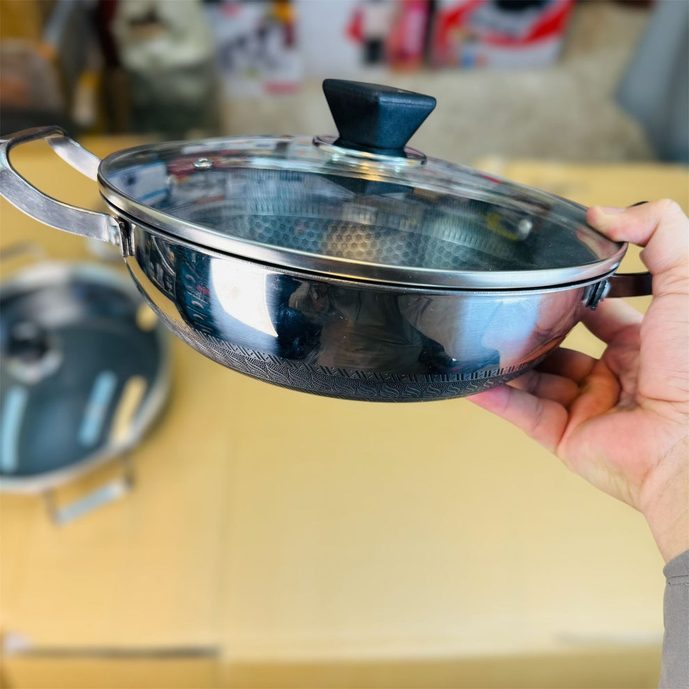 Germany lot honeycomb shallow fry pan set