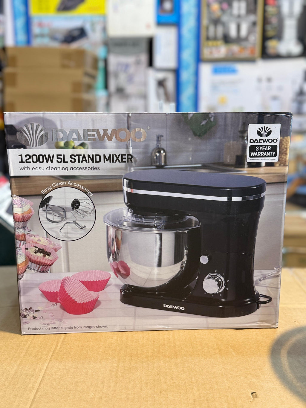 DAEWOO Stand Mixer 5L 1200W – Powerful Kitchen Machine with Easy Cleaning Accessories