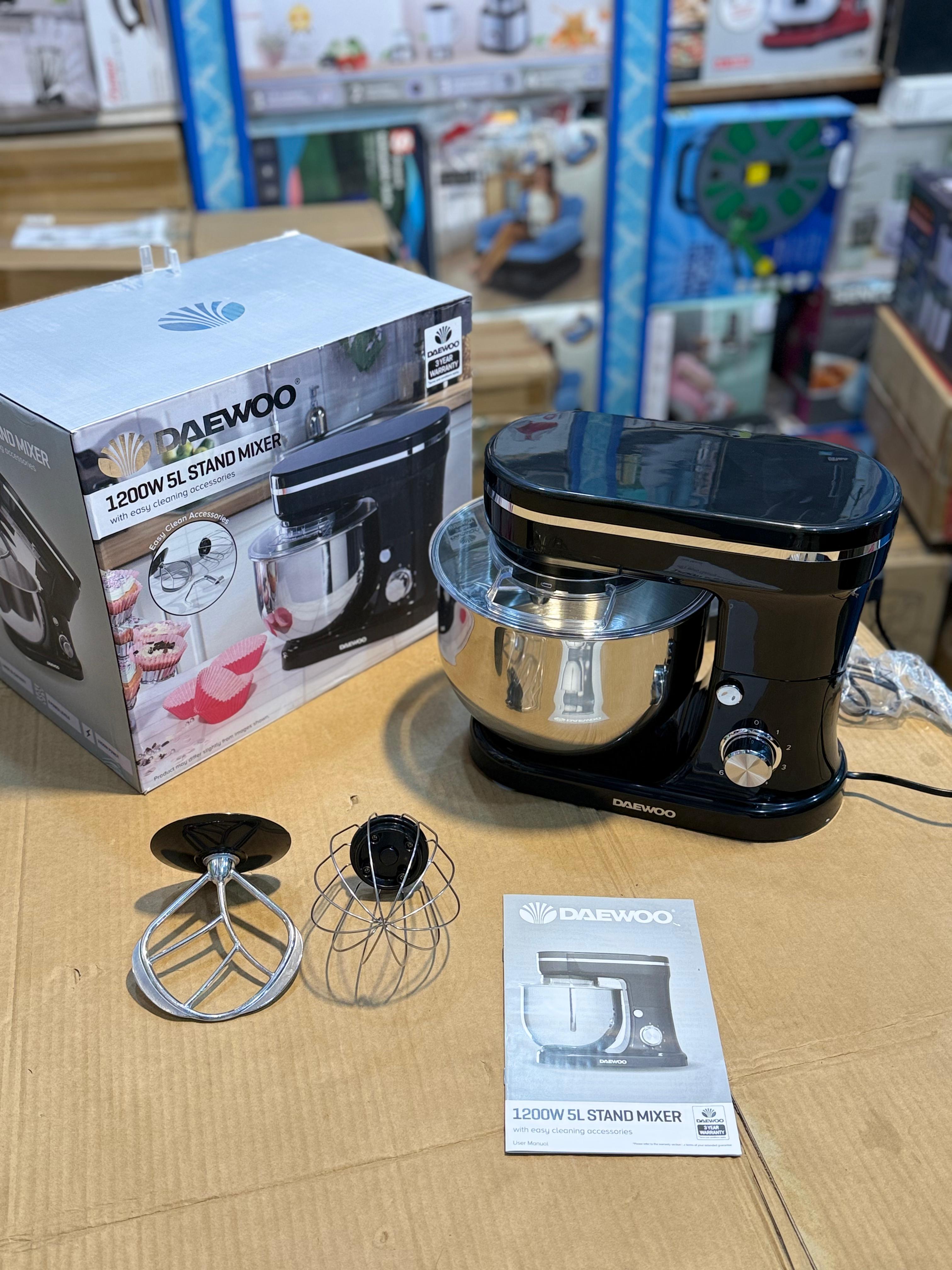 DAEWOO Stand Mixer 5L 1200W – Powerful Kitchen Machine with Easy Cleaning Accessories