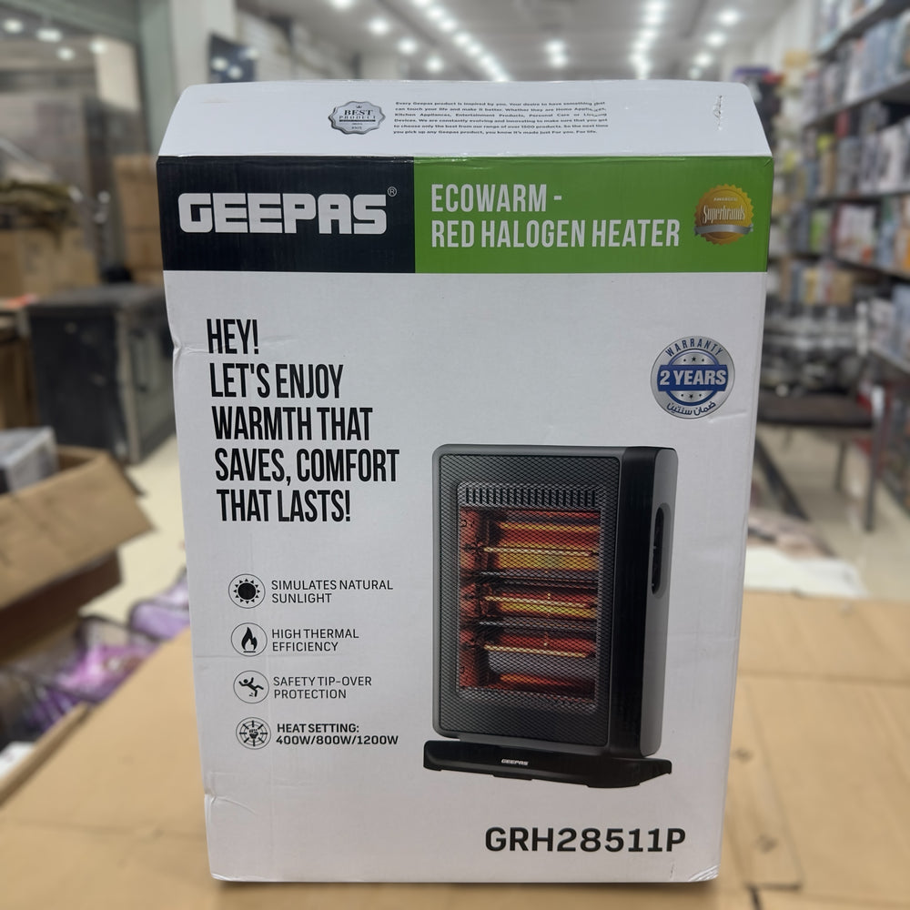 Geepas Ecowarm Red Halogen Heater 28511