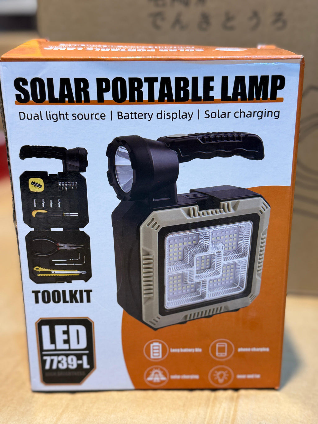 Solar Portable Lamp LED 7739-L + Toolkit | Outdoor & Emergency Lighting