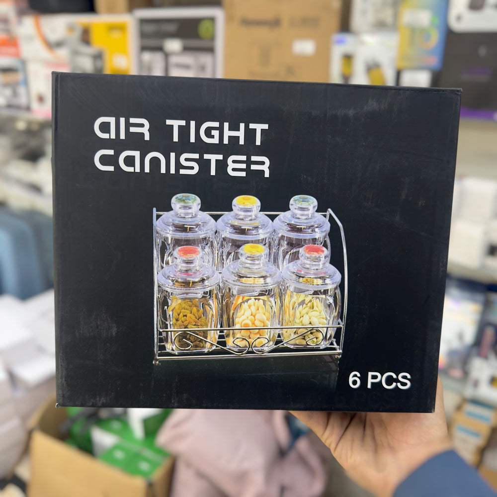 Imported 6pcs Acrylic Kitchen Spice Jar Set