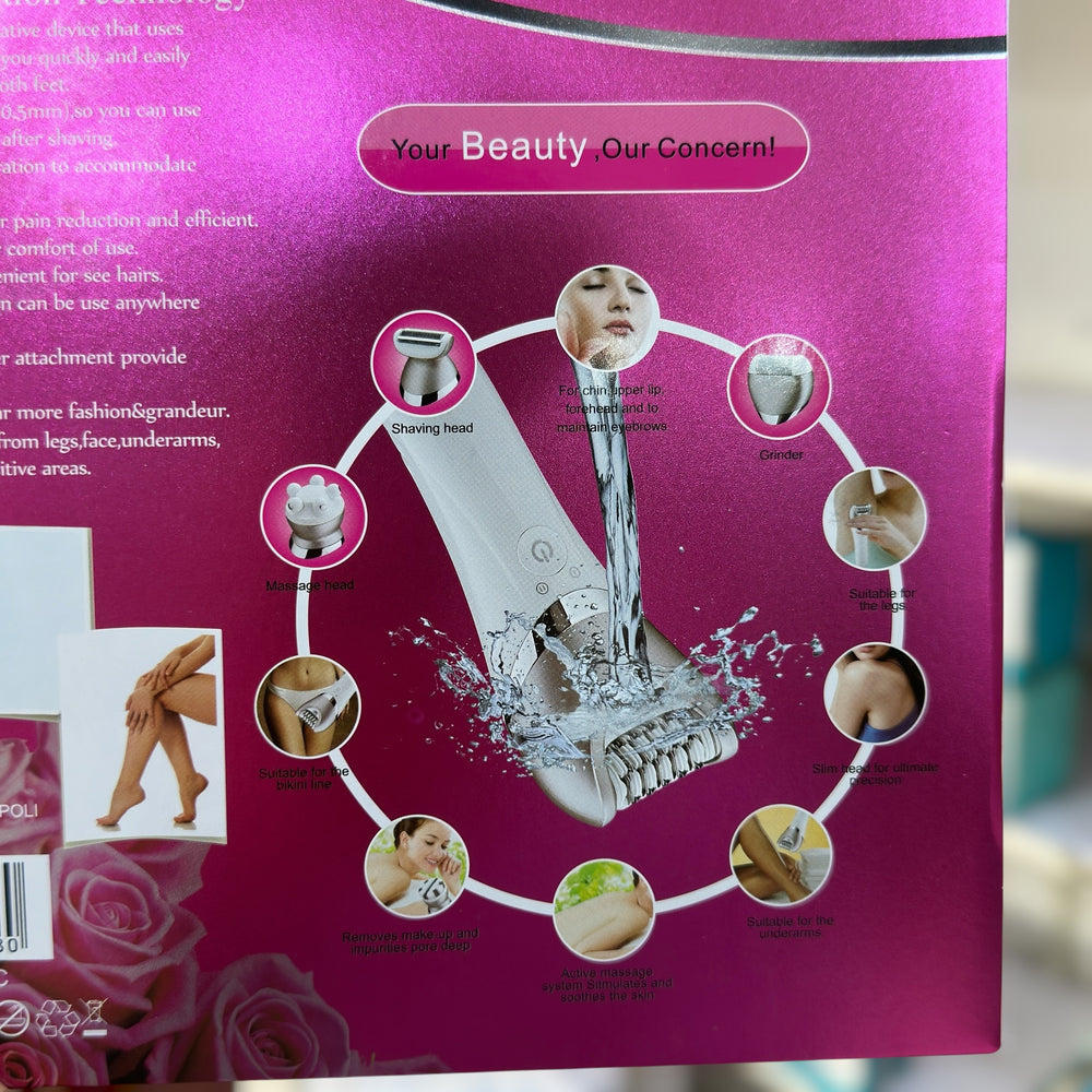 Shinon 5 in 1 Washable Ladies Epilator Set SH-7659
