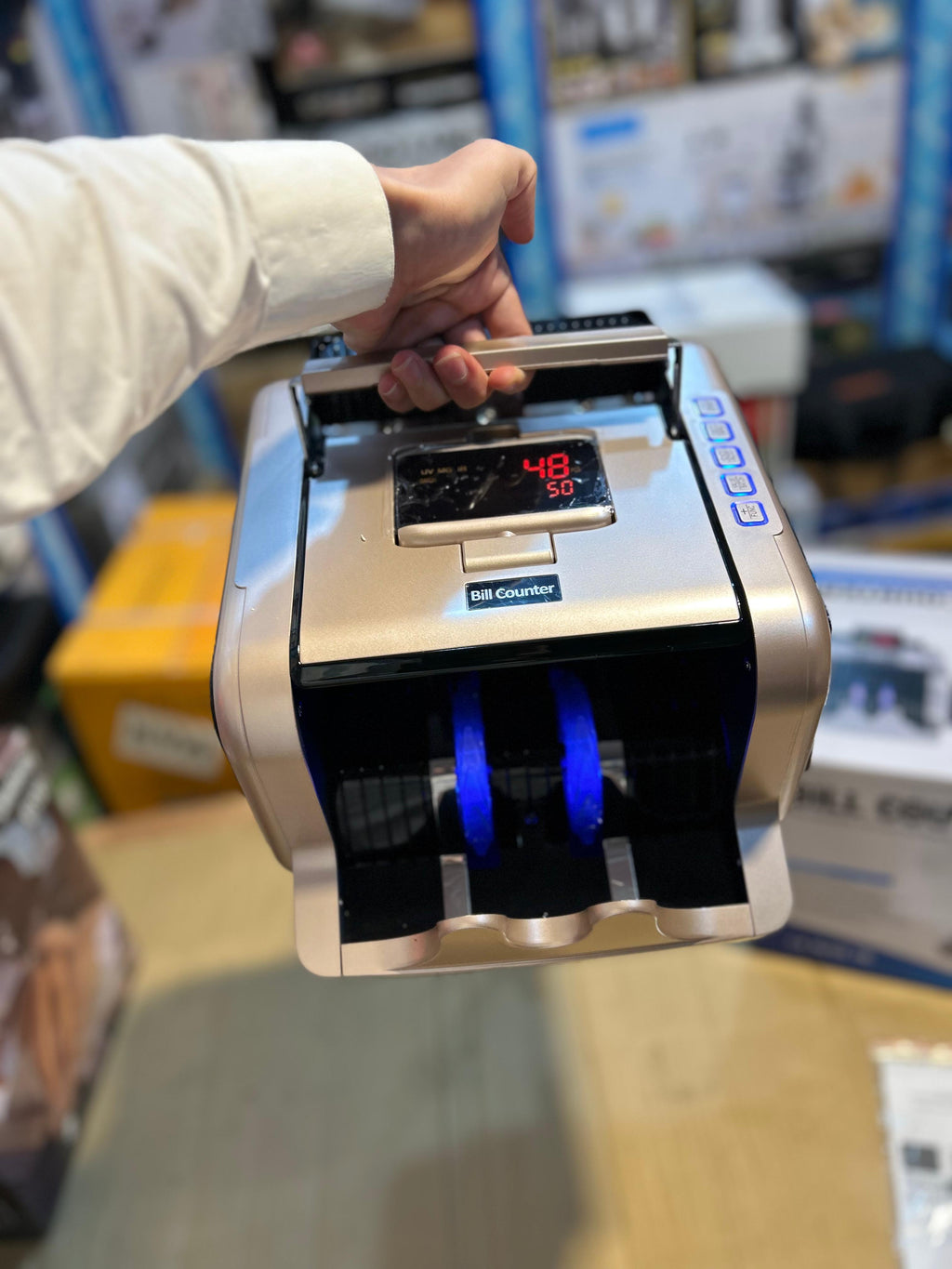 Rechargeable Bill Counter Machine – Portable & Accurate Cash Counting