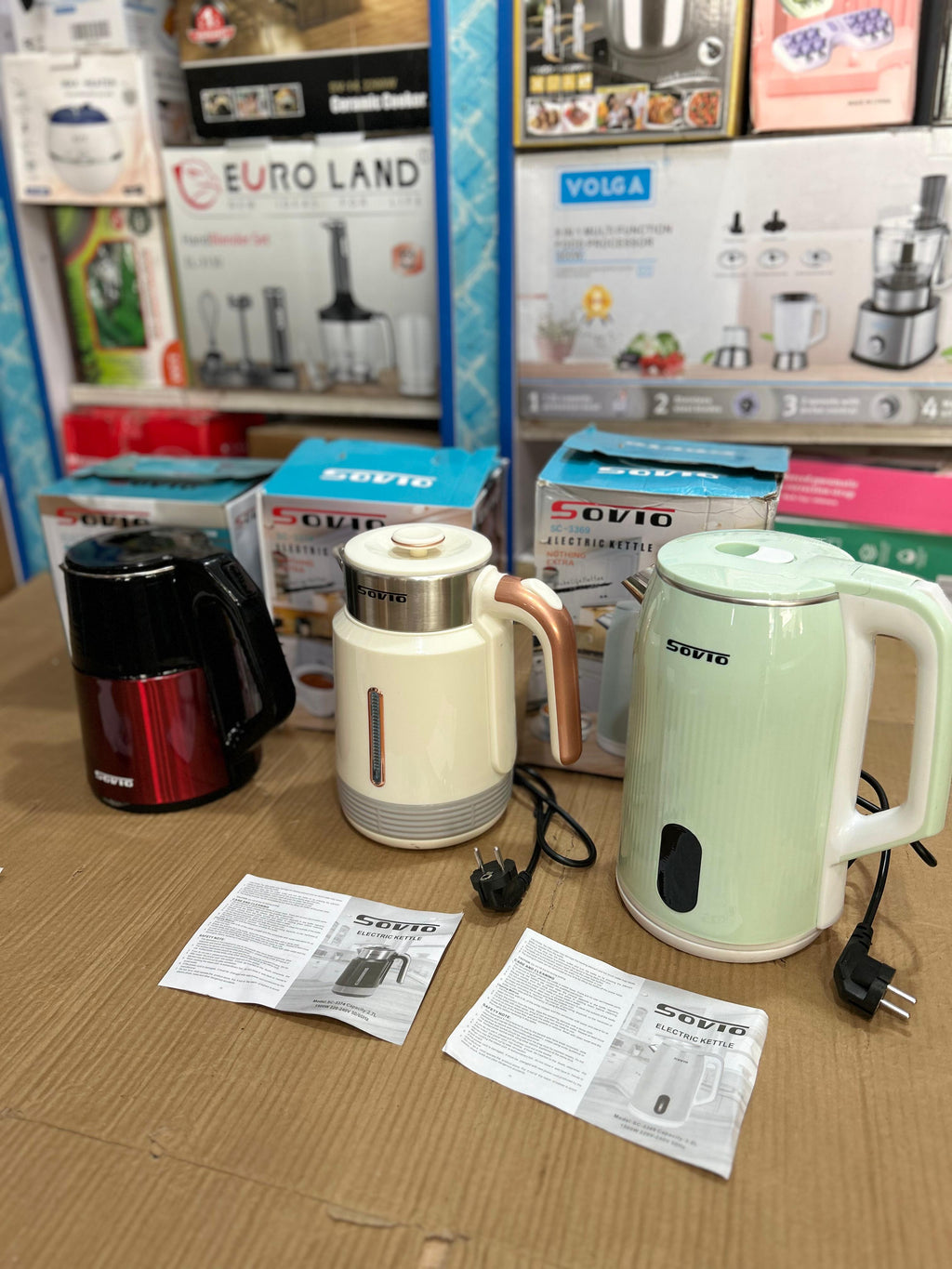 Sovio Electric Kettle – Fast Boil Stainless Steel Kettle for Home & Office