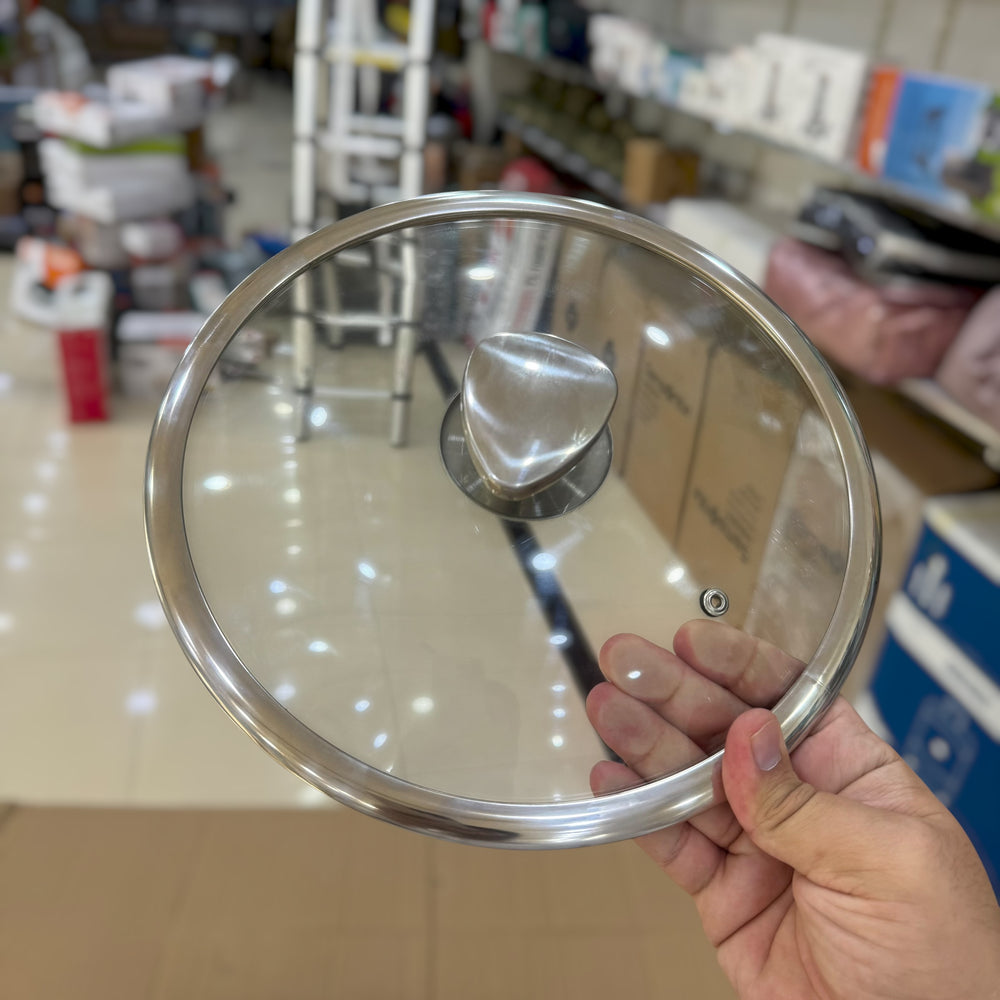 Trip-ply Heavy Weighted Stainless Steel Frypan with Lid