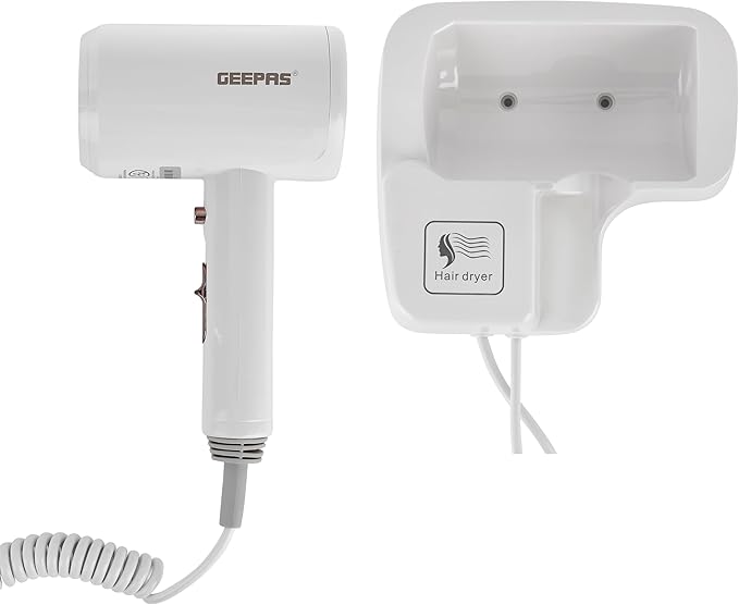 Geepas 1200W Wall Mounted Hair Dryer 86073